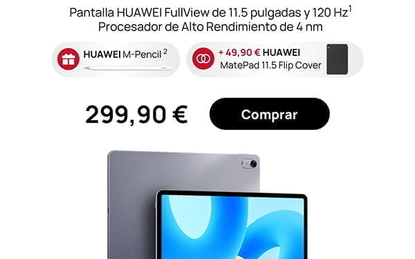 Llega HUAWEI MatePad 11.5, con un panel ideal para la productividad, por menos de 300 euros