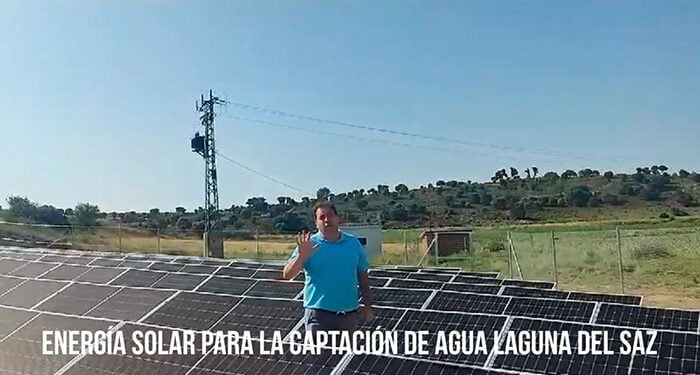 Nueva planta de energía solar en la captación de agua Laguna del Saz
