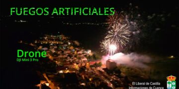 Drone. Fuegos artificiales