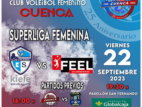 El Club Voleibol Cuenca femenino celebra su 25 aniversario con un partido de superliga