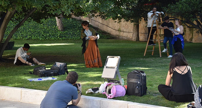 El Palacio de Diputación de Cuenca es uno de los escenarios elegidos para la grabación del cortometraje ‘La canción del fiordo’