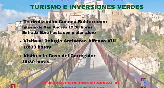 El Ayuntamiento de Cuenca celebra este miércoles el Día Mundial del Turismo con varias actividades gratuitas