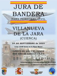 Jura de Bandera para personal civil del ALA 14 en Villanueva de la Jara