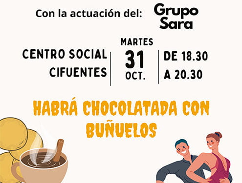 El Ayuntamiento de Guadalajara organiza un baile para mayores con chocolatada y buñuelos