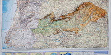 El Instituto Geográfico Nacional publica un mapa en relieve de la cuenca del Tajo a petición de la Confederación Hidrográfica