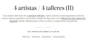 El Museo de Arte Abstracto Español de Cuenca ofrece cuatro talleres gratuitos con artistas contemporáneos