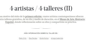 El Museo de Arte Abstracto Español de Cuenca ofrece cuatro talleres gratuitos con artistas contemporáneos