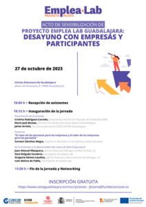 El proyecto Emplea Lab celebra el próximo 27 de octubre una nueva jornada para mejorar la empleabilidad