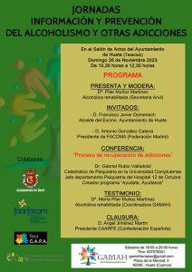 Huete organiza una jornadas de información y prevención del alcoholismo y otras adicciones