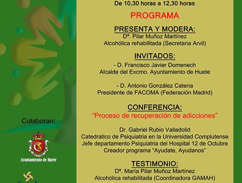 Huete organiza una jornadas de información y prevención del alcoholismo y otras adicciones 1 Huete organiza una jornadas de información y prevención del alcoholismo y otras adicciones