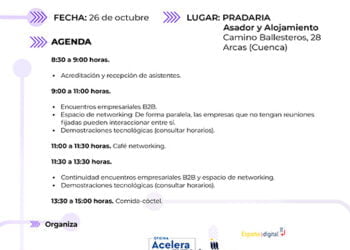 Itecam y CEOE CEPYME Cuenca organizan el evento B2B Smart CLM en Arcas para impulsar la digitalización de las pymes Itecam y CEOE CEPYME Cuenca organizan el evento B2B Smart CLM en Arcas para impulsar la digitalización de las pymes