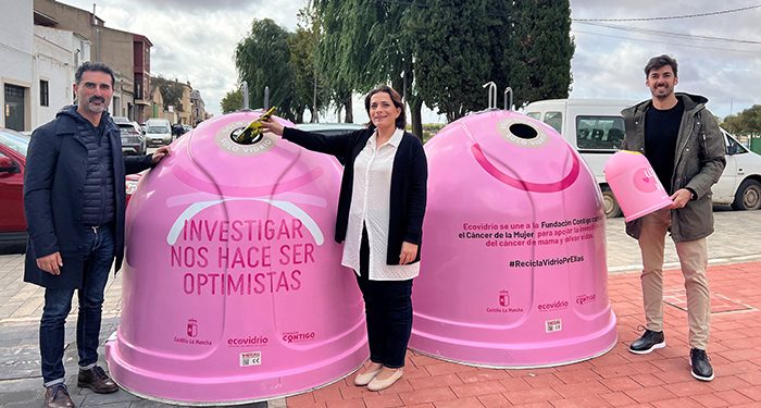 La campaña “Recicla vidrio por ellas” en favor de la lucha contra el cáncer de mama llegan a Iniesta y Quintanar del Rey 1 La campaña “Recicla vidrio por ellas” en favor de la lucha contra el cáncer de mama llegan a Iniesta y Quintanar del Rey