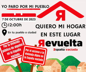 La Revuelta de la España vaciada reclamará este sábado viviendas dignas en igualdad para los pueblos