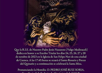La R.I.E. del Medinaceli celebra esta semana el solemne Quinario en honor a su Titular