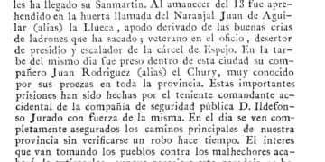Noticia de ladrones de Córdoba