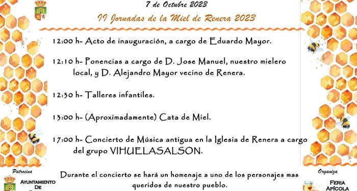 Renera celebra este sábado las II Jornadas de la Miel