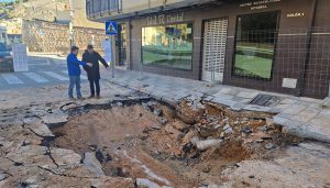 Cortes de agua por las obras de emergencia en la calle Colón