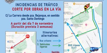 Corte de tráfico en sentido ascendente en La Carrera durante tres semanas