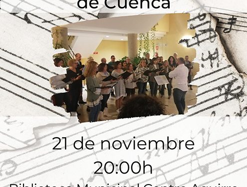 El Coro del Conservatorio de Cuenca ofrecerá un concierto el 21 de noviembre en la Biblioteca Municipal del Centro Aguirre.