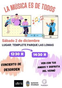 Concierto de Desorden y Vermut como antesala a la celebración en Guadalajara del día internacional de las personas con discapacidad