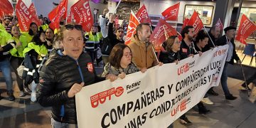 Masiva manifestación en Guadalajara para exigir un convenio digno para el sector de la Logística