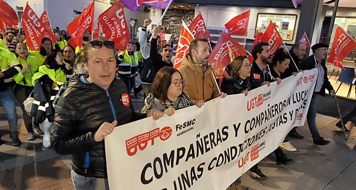Masiva manifestación en Guadalajara para exigir un convenio digno para el sector de la Logística 1 Masiva manifestación en Guadalajara para exigir un convenio digno para el sector de la Logística