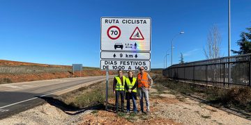 Un tramo de nueve kilómetros de la CM-2202 se convierte en la tercera Ruta Ciclista Protegida de Cuenca