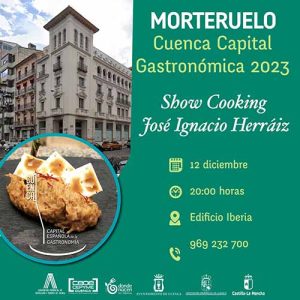 Showcooking de morteruelo y visitas guiadas a la Cuenca Subterránea con detalle culinario dentro de la Capital Española de la Gastronomía