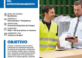 Abierto el plazo de inscripción para el certificado de profesionalidad gratuito de gestión y control del aprovisionamiento de CEOE-Cepyme Guadalajara 2 Abierto el plazo de inscripción para el certificado de profesionalidad gratuito de gestión y control del aprovisionamiento de CEOE-Cepyme Guadalajara