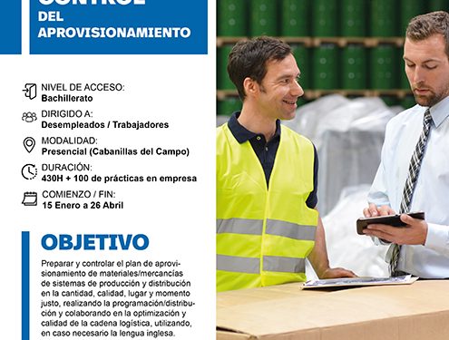 Abierto el plazo de inscripción para el certificado de profesionalidad gratuito de gestión y control del aprovisionamiento de CEOE-Cepyme Guadalajara