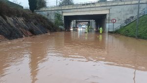 Cortado el acceso a Guadalajara desde Cabanillas por la CM-1007 por inundación 2 Cortado el acceso a Guadalajara desde Cabanillas por la CM-1007 por inundación