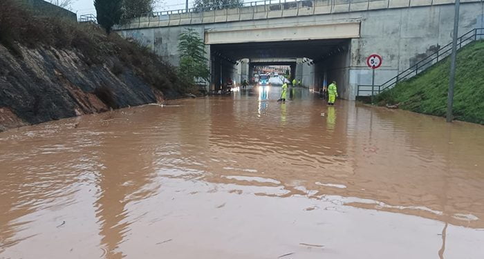 Cortado el acceso a Guadalajara desde Cabanillas por la CM-1007 por inundación