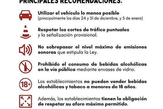 El Ayuntamiento de Tarancón pide a vecinos y visitantes que se respeten las normas de convivencia estas Navidades