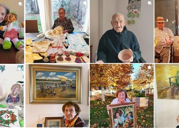 Herminia Casas, de 85 años y residente de Amavir El Balconcillo, participa en el concurso “Arte mayor” para fomentar la creatividad en la tercera edad
