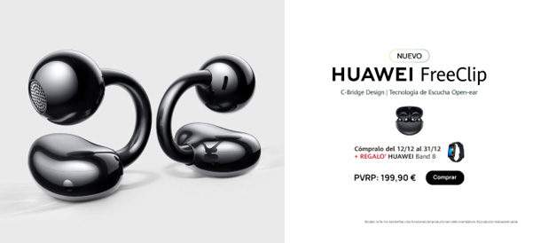 Huawei FreeClip: fusión de sonido, estilo y batería de larga duración en la  nueva serie de auriculares Open-Earbuds