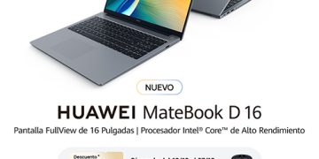 Huawei presenta el MateBook D 16 2024 el nuevo portátil de alto rendimiento y cuerpo ligero