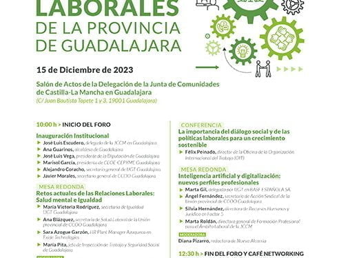 Impulsa Guadalajara organiza el II Foro de Relaciones Laborales el próximo 15 de diciembre 1 Impulsa Guadalajara organiza el II Foro de Relaciones Laborales el próximo 15 de diciembre