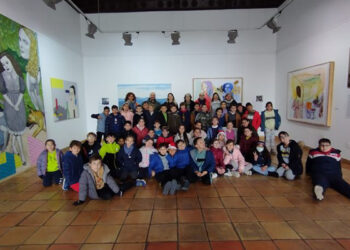 La familia Andrea ha visitado la Fundación Antonio Pérez en las sedes de Cuenca capital y también el museo de Obra Gráfica de San Clemente