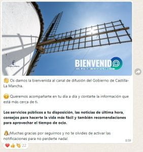 La Junta lanza su canal oficial en Whatsapp como nueva herramienta de comunicación con la ciudadanía