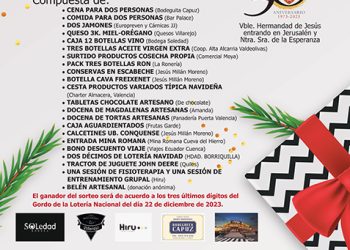La V. H. de Jesús entrando en Jerusalén pone el broche a su 50ª Aniversario con el sorteo de una gran cesta benéfica