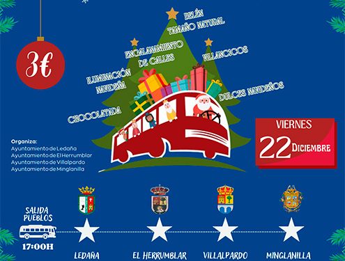 Ledaña, El Herrumblar, Villalpardo y Minglanilla compartirán belenes, iluminación, música y dulces con el ‘Bus Rural de la Navidad’ 1 Ledaña, El Herrumblar, Villalpardo y Minglanilla compartirán belenes, iluminación, música y dulces con el ‘Bus Rural de la Navidad’