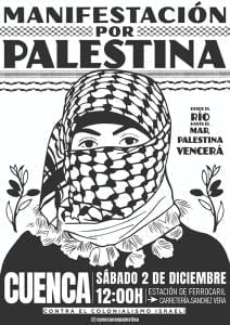 Manifestación en Cuenca en solidaridad con Palestina y contra el colonialismo israelí