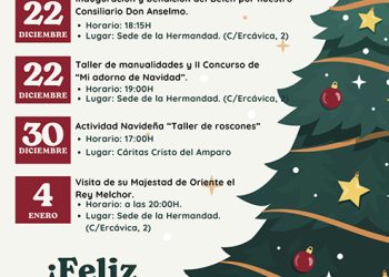 Talleres de manualidades y de roscones y la visita del Rey Melchor, actividades navideñas del Descendimiento