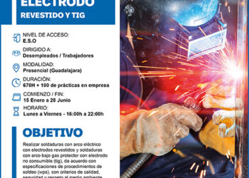 Últimas plazas para el curso de soldadura con electrodo revestido y tig de CEOE-Cepyme Guadalajara