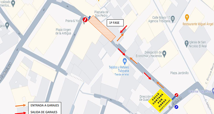 Comienzan las obras de la red de agua en la calle Cervantes con cortes de tráfico y regulación de acceso a los garajes 1 Comienzan las obras de la red de agua en la calle Cervantes con cortes de tráfico y regulación de acceso a los garajes