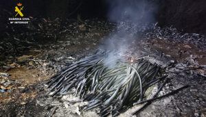 Detenidas tres personas en Hinojosa por robo de cable del tendido telefónico