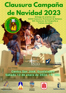 Este sábado día 13 de enero tendrá lugar el acto de entrega de premios del XXXIX Concurso Provincial de Belenes de Guadalajara