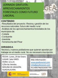 Jornada sobre los aprovechamientos forestales y generación de empleo en los montes del entorno de Molina de Aragón