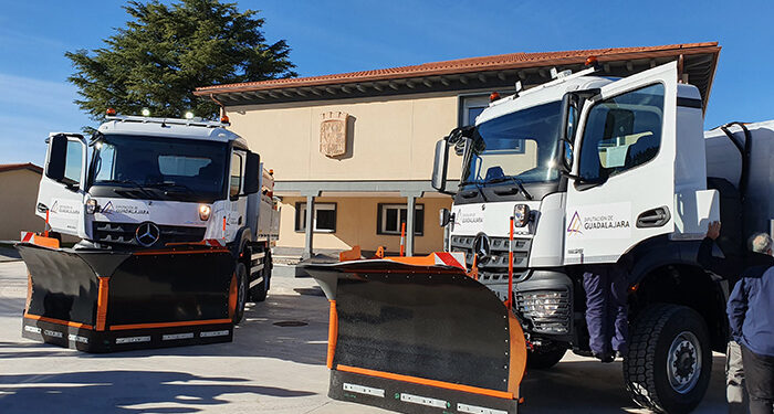 La Diputación de Guadalajara moviliza un operativo de 11 vehículos y 38 trabajadores ante posibles nevadas