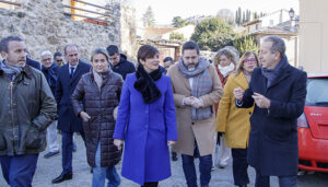 La ministra de Vivienda y Agenda Urbana inaugura las obras de restauración de la muralla del Castillo de la Peña Bermeja, en Brihuega